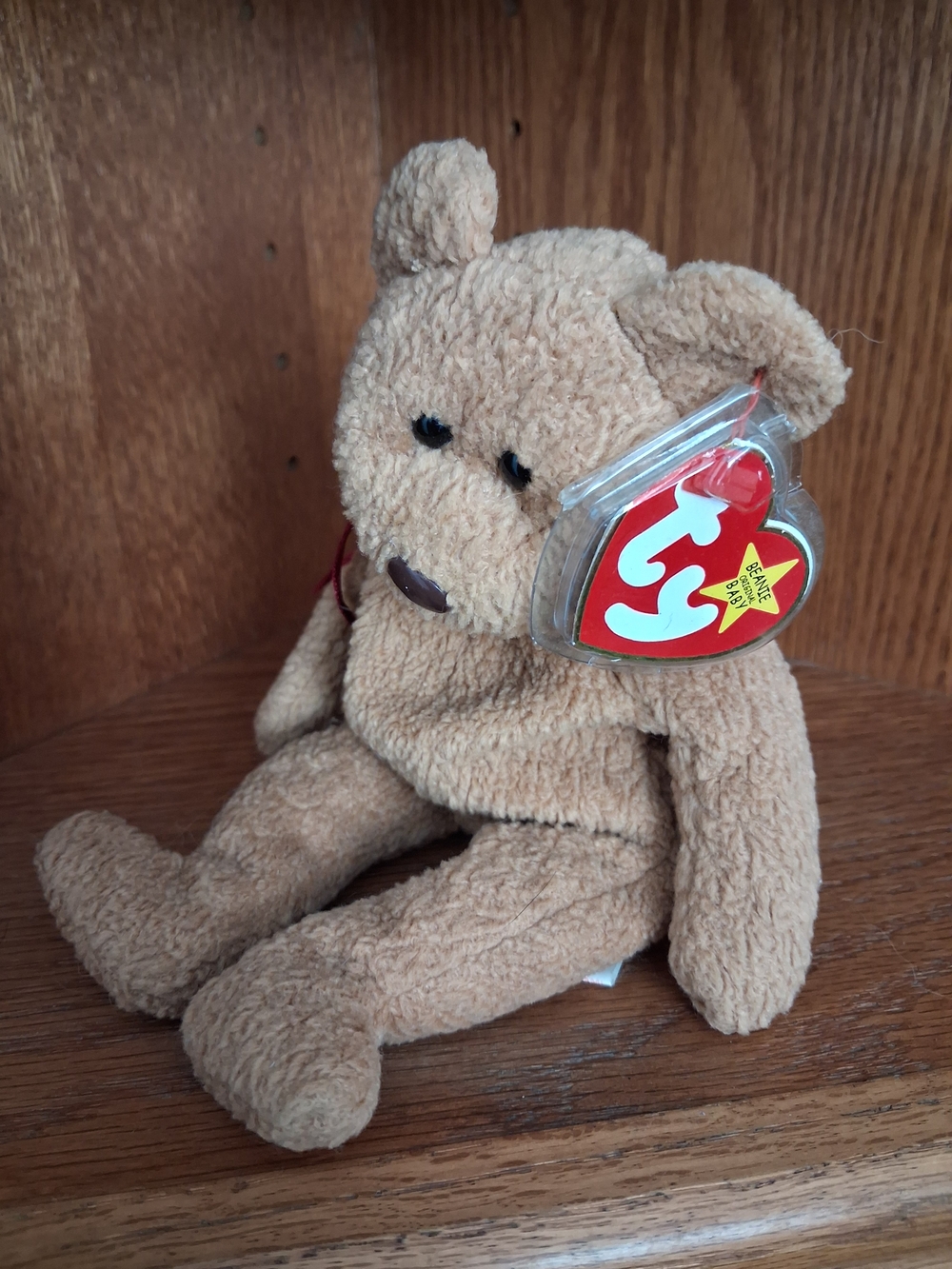 Ty Brown Plush Teddy Bear with Heart Tag